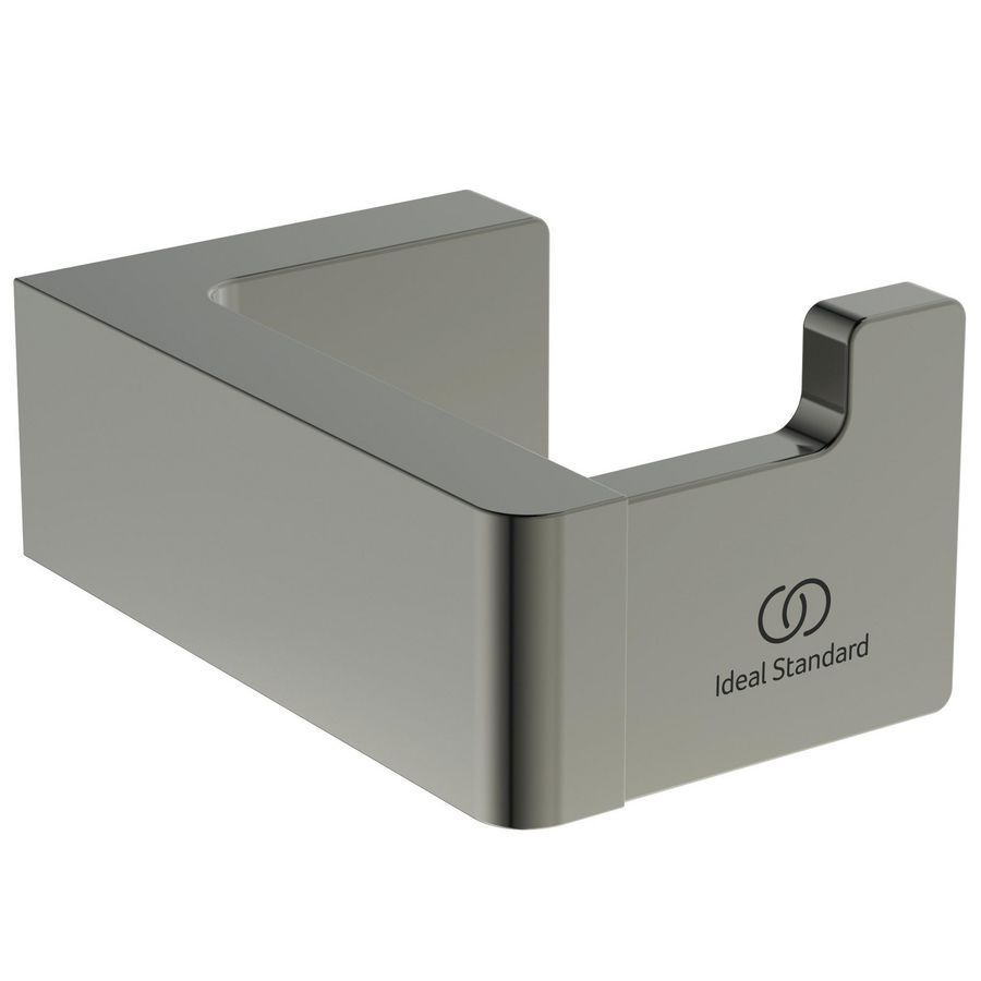 conca handdoekhaak rechthoekig enkel silver storm (rvs look) T4506GN