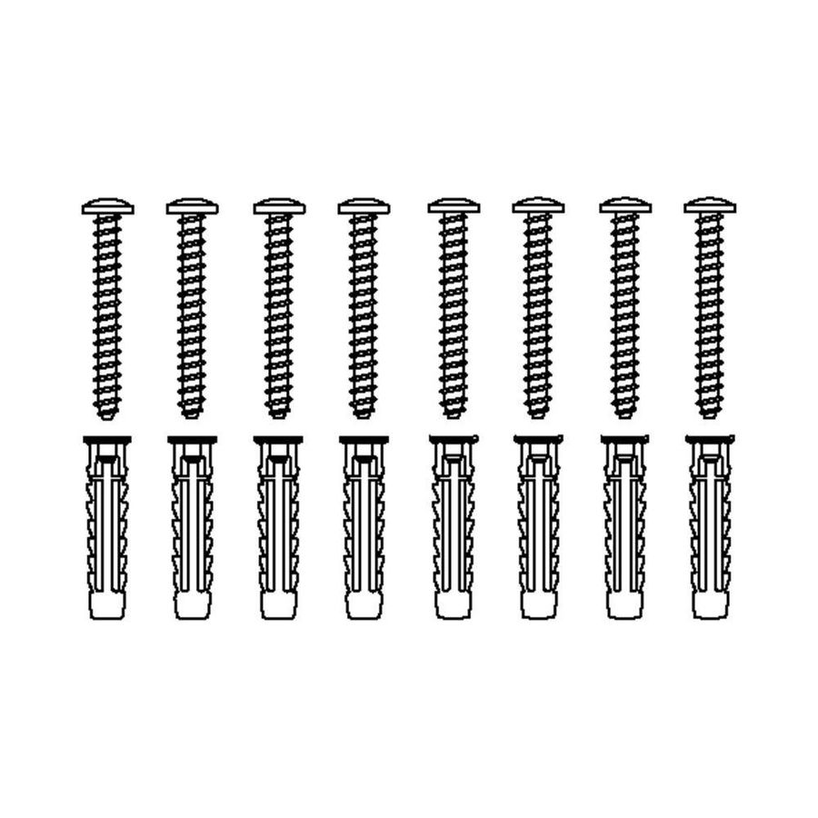 Set a 8st. Bevestigingsmateriaal V8616 voor massieve muren