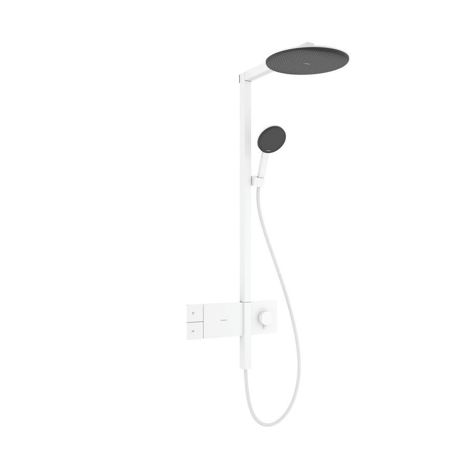 Showerpipe 300 1 straalsoort ShowerSelect comfort Raindance Alive S mat wit
