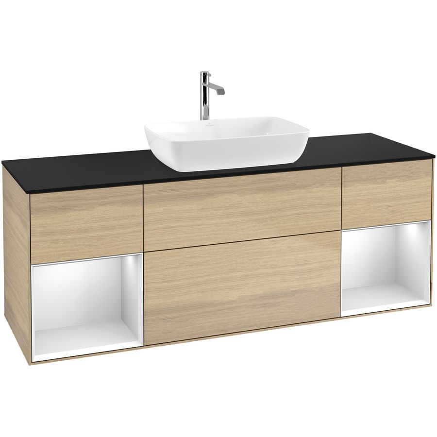 Wastafelonderkast Finion 1600x603x501mm Oak Veneer G862MTPC