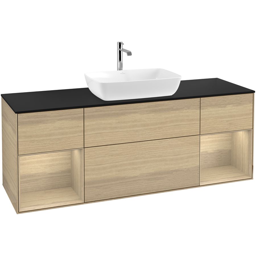 Wastafelonderkast Finion 1600x603x501mm Oak Veneer G862PCPC