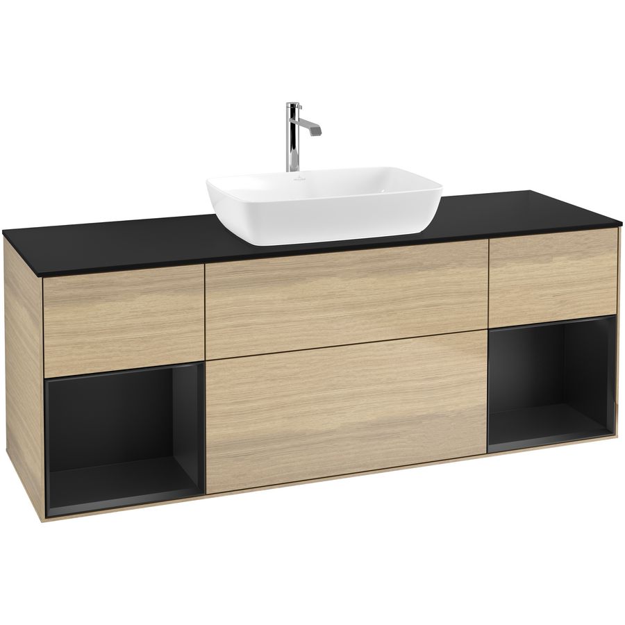 Wastafelonderkast Finion 1600x603x501mm Oak Veneer G862PDPC
