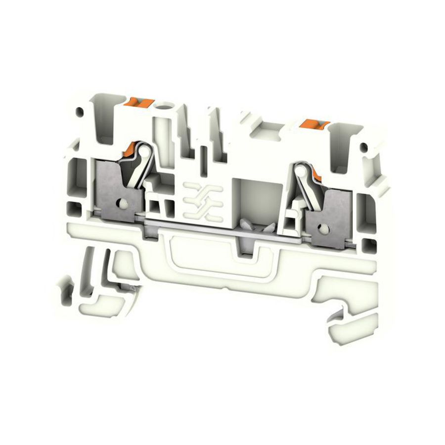 Aardklem PE PUSH IN wit 2.5mm² 800V connections: 2, VVE=50