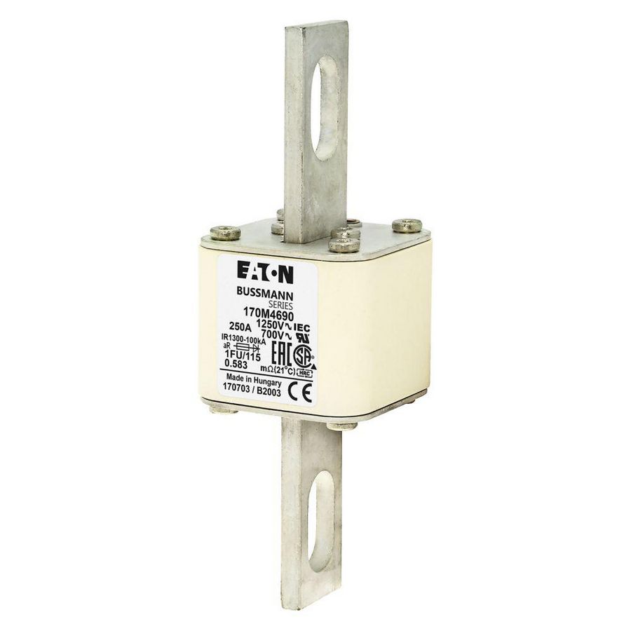 Zekering hoge snelheid 250A AC 1250V size 1 53x69x160mm a