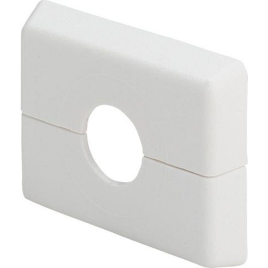 Rozet 60x45x10x15 kunststof/wit = RAL9010