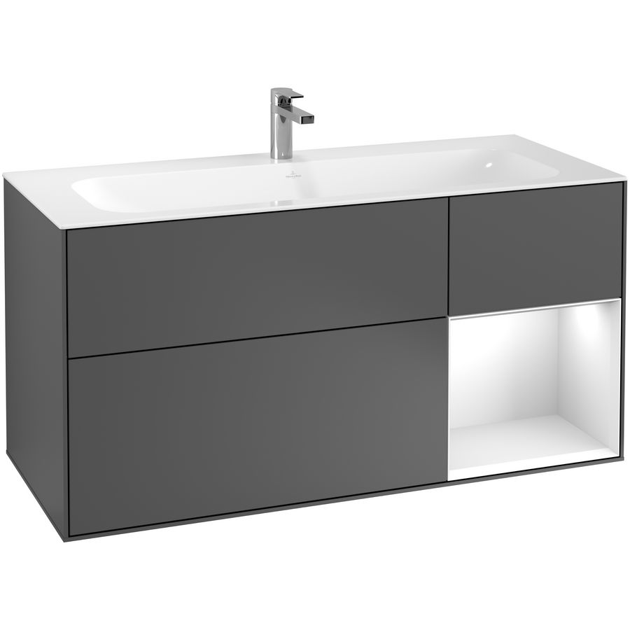 Wastafelonderkast Finion 1196x591x498mm Antr. Matt Lacquer G070MTGK