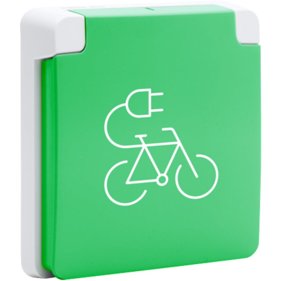 Spuitwaterdicht fietsoplaadpunt 16A/250Vac insteek grijs