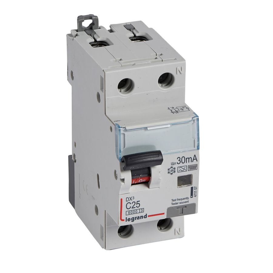 Aardlekautomaat DX3 1P+N C25A 6kA 30mA F