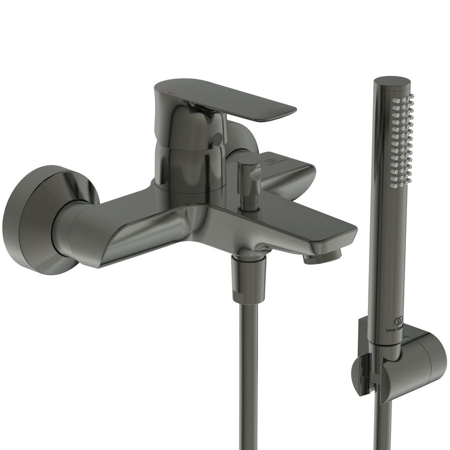 Connect Air bad/douchemengkraan met badset magnetic grey (grijs)