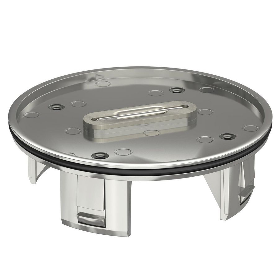Tubus uitsparing vloerbekleding Ø110mm zink vernickelt