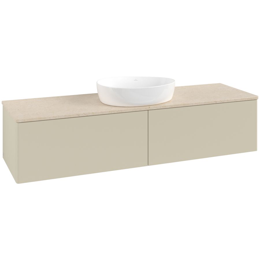 Wastafelonderkast Antao 1600x360x500mm S.Grey Matt Lacquer K36013HJ