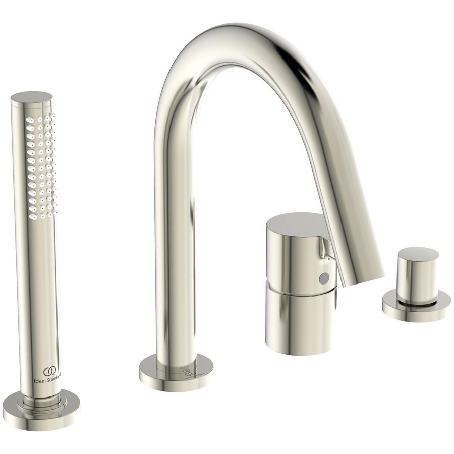 Joy badmengkraan 4-gats badrand met uitloop silver storm (rvs look)