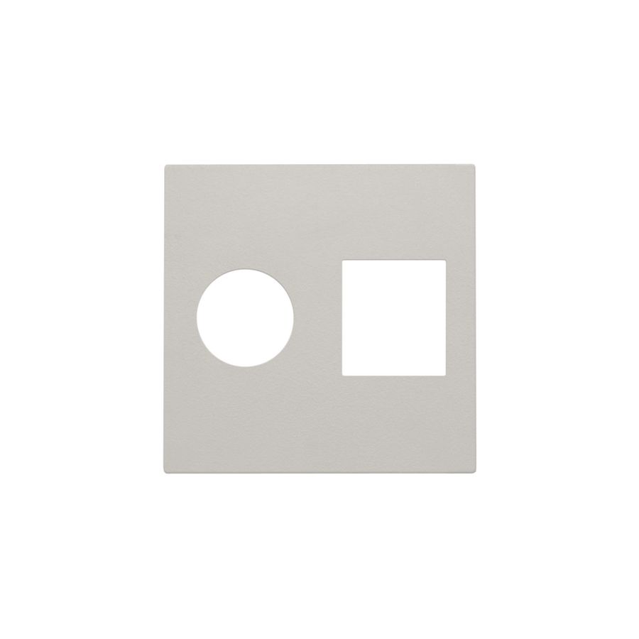 Afwerkingsset voor enkelvoudige coaxaansluiting en netwerkaansluiting light grey