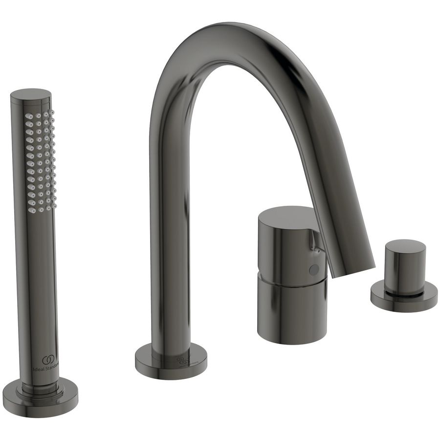 Joy badmengkraan 4-gats badrand met uitloop magnetic grey (grijs)