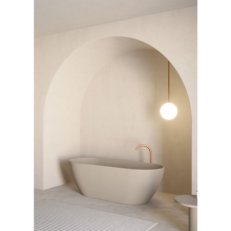 Bilbao solid bad incl sifon,170x80,pebble grey