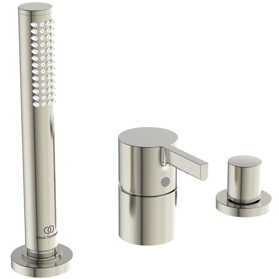Joy badmengkraan 3-gats badrand zonder uitloop silver storm (rvs look)