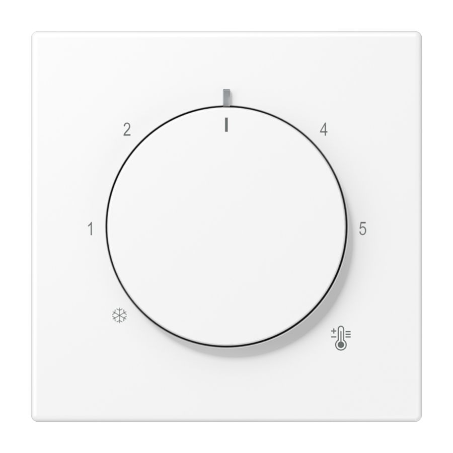 Thermostaatafdekking LS slagvast sn.wit mat