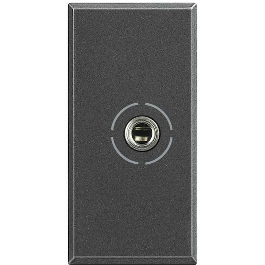 Wandcontactdoos jack 3.5 1 module Axolute Antraciet