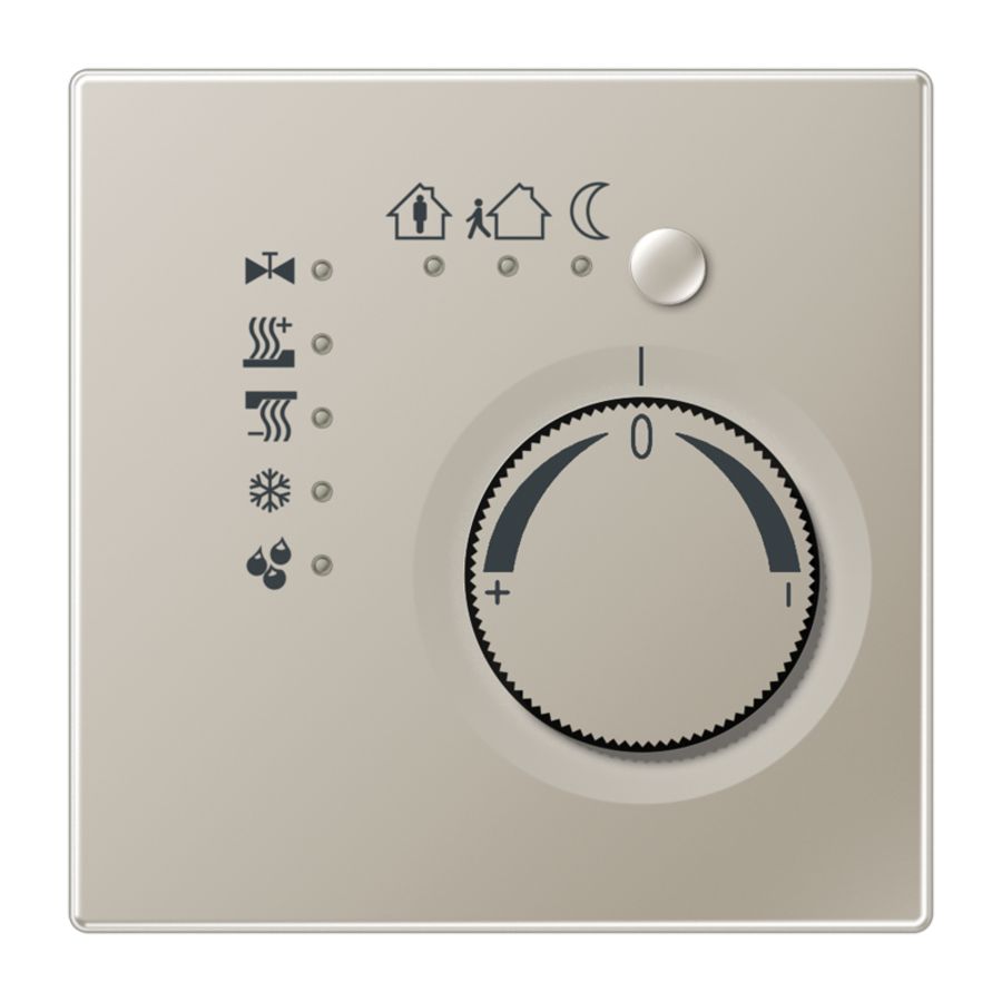 Ruimtethermostaat + 4 bin LS edelstaal KNX