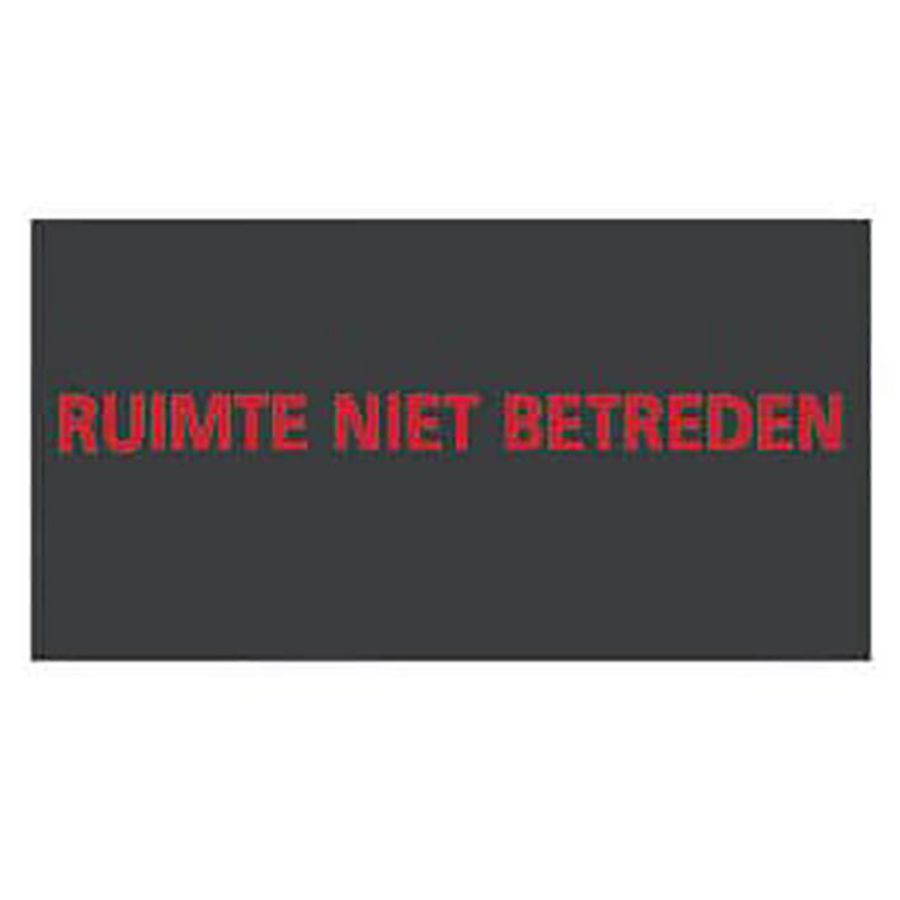 Zwarte tekstplaat rode letters serie LUTO 7TCA091350R1098