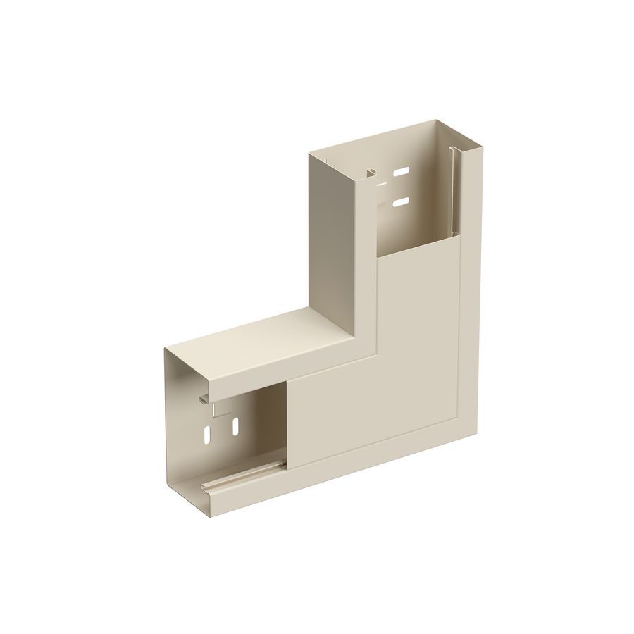 Verticaal hoekstuk wandgoot WGX-LSU120X65+D parelwit RAL1013