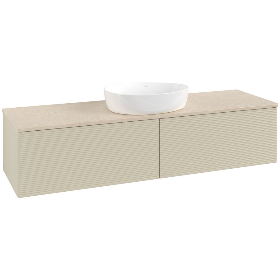 Wastafelonderkast Antao 1600x360x500mm S.Grey Matt Lacquer K36113HJ