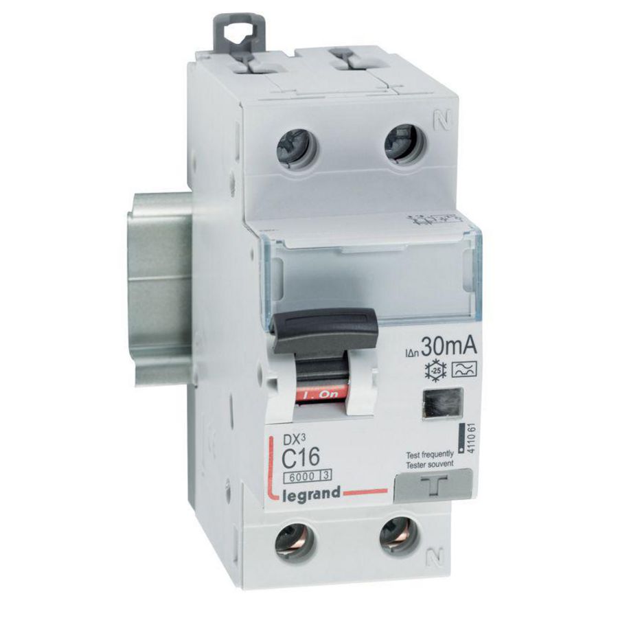 Aardlekautomaat DX3 1P+N C16A 6000A 30mA