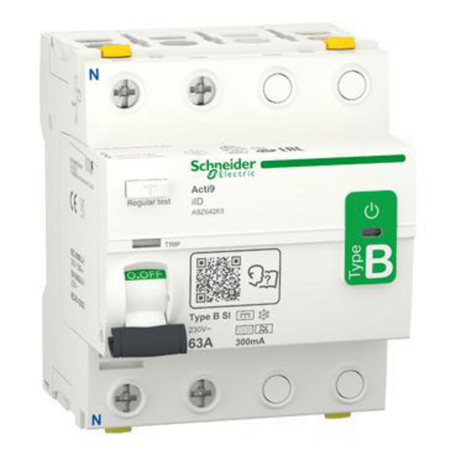 Aardlekschakelaar 2-polig 63A 300mA Type B-SI Acti9