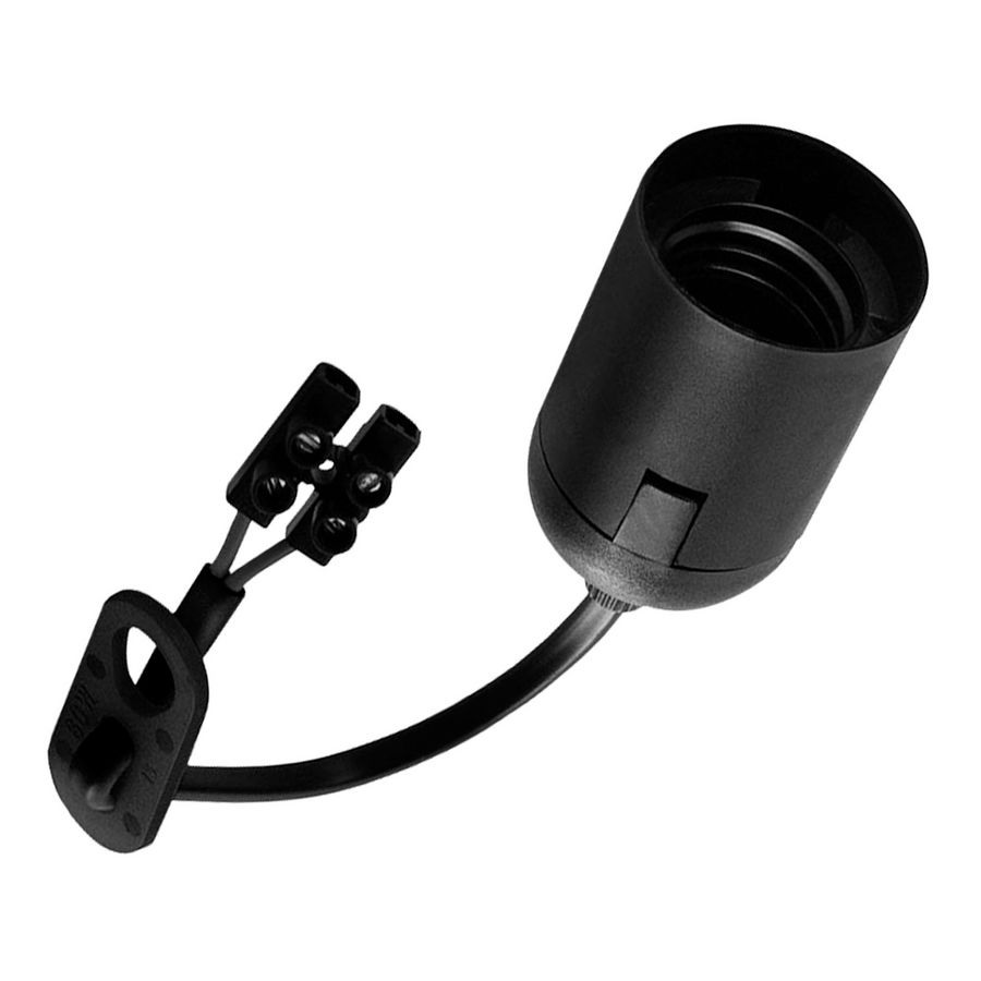Lamphouder Renovation E27 TP 2x0.75mm2 15cm zwart