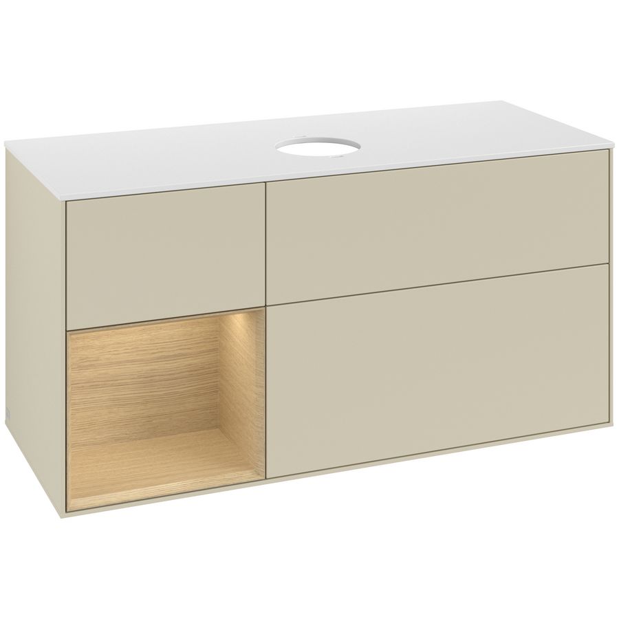 Wastafelonderkast Finion 1200x603x501mm S.Grey Matt Lacquer FA61PCHJ