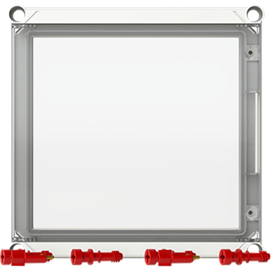 Installatiekast VMS 43 klapdeksel v.v. dubbele sluiting rood VVE=2