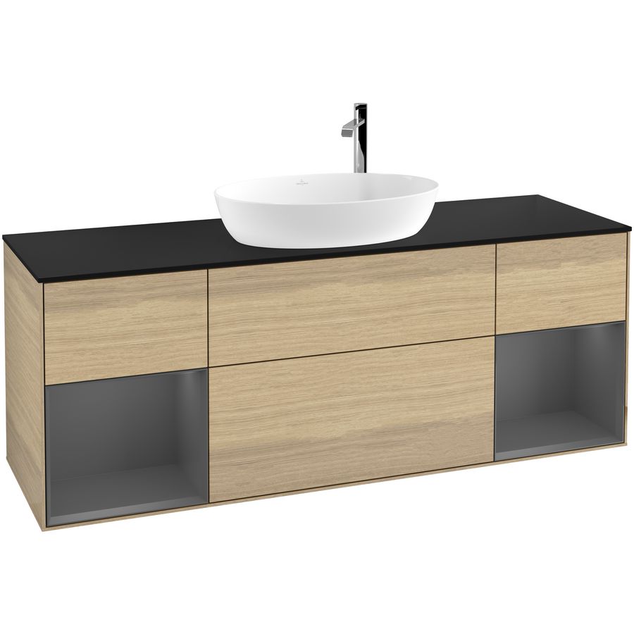 Wastafelonderkast Finion 1600x603x501mm Oak Veneer G982GKPC