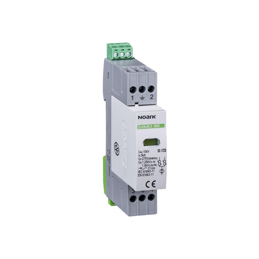 Bliksemstroomafleider 3 (D) In=10 kA Uc=275V AC 1+Npolig w