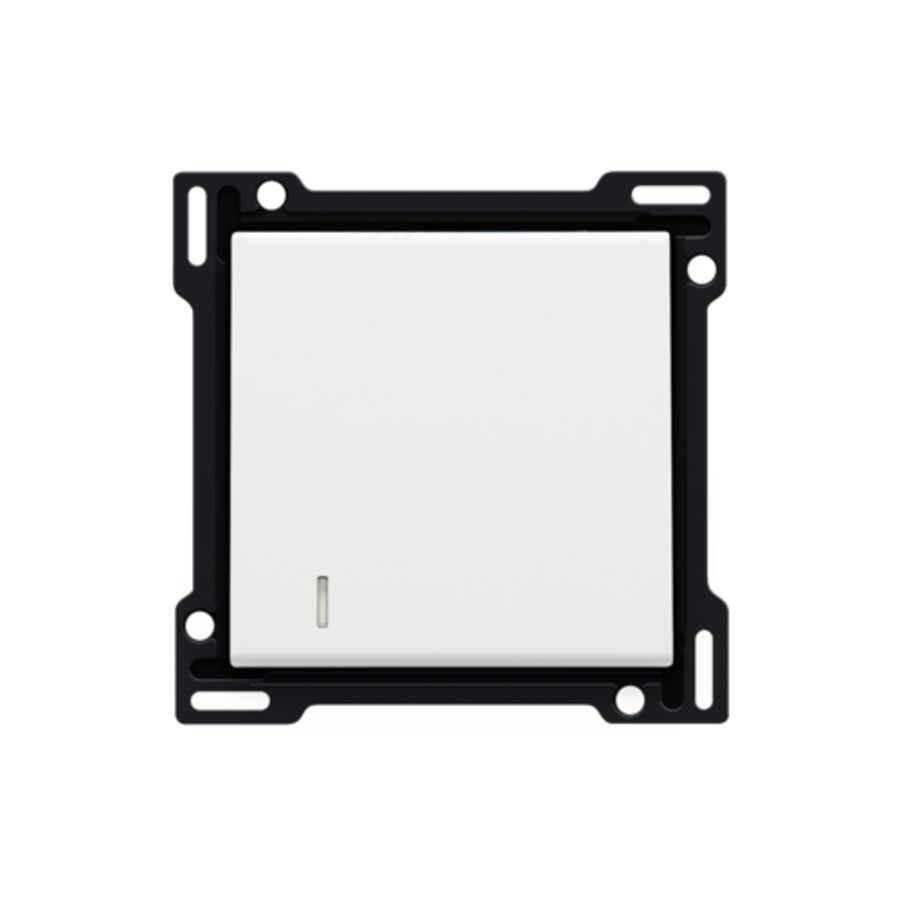 Afwerkingsset lens enkelvoudige schakelaar/knop white c.