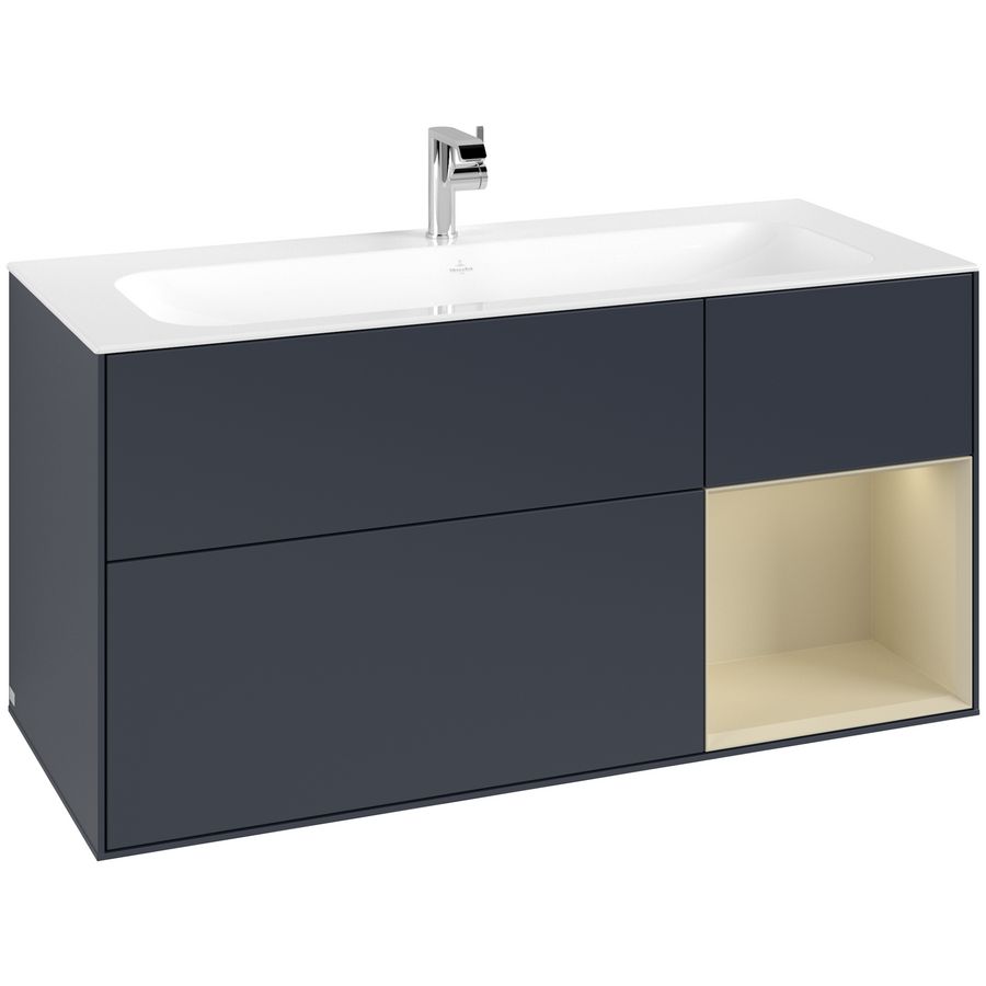 Wastafelonderkast Finion 1196x591x498mm Mid.Blue Matt Lacquer G070HJHG