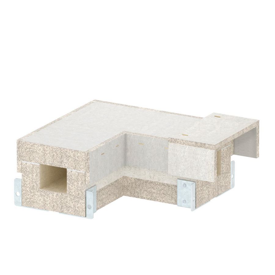 Bocht 90gr voor BSKH09-K0506 50x60 glasvezel grijs