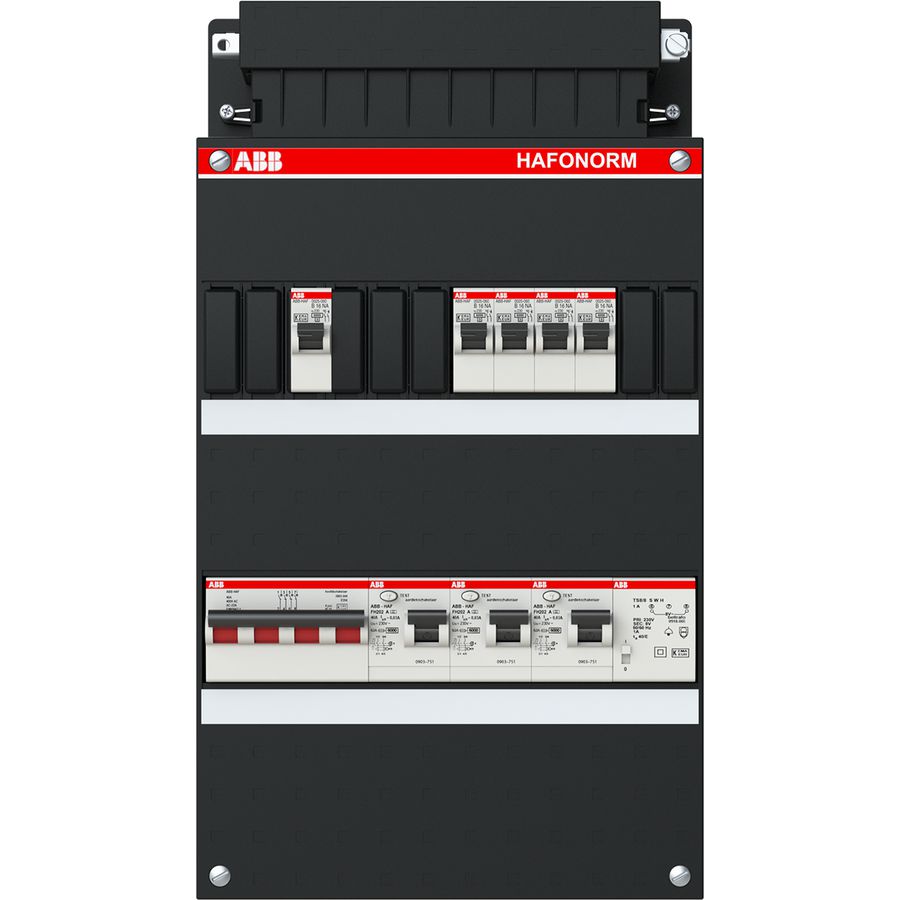 Installatiekast 5x achter 3x 30mA + T + HS 3-f