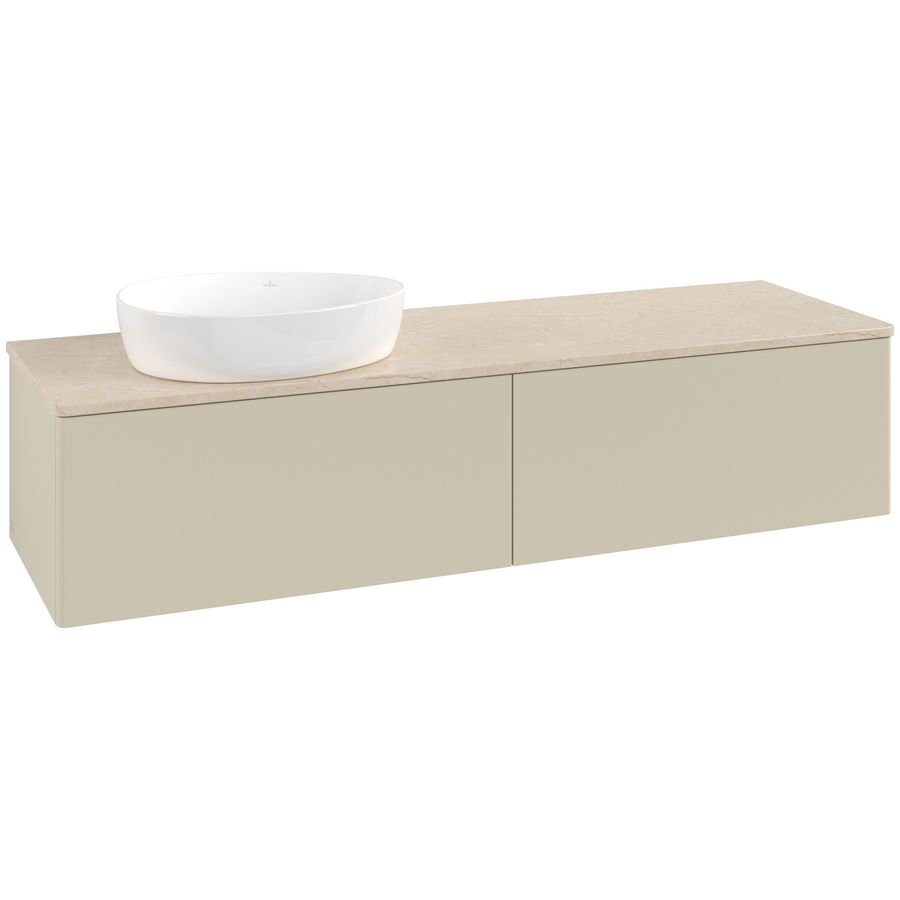 Wastafelonderkast Antao 1600x360x500mm S.Grey Matt Lacquer K37013HJ