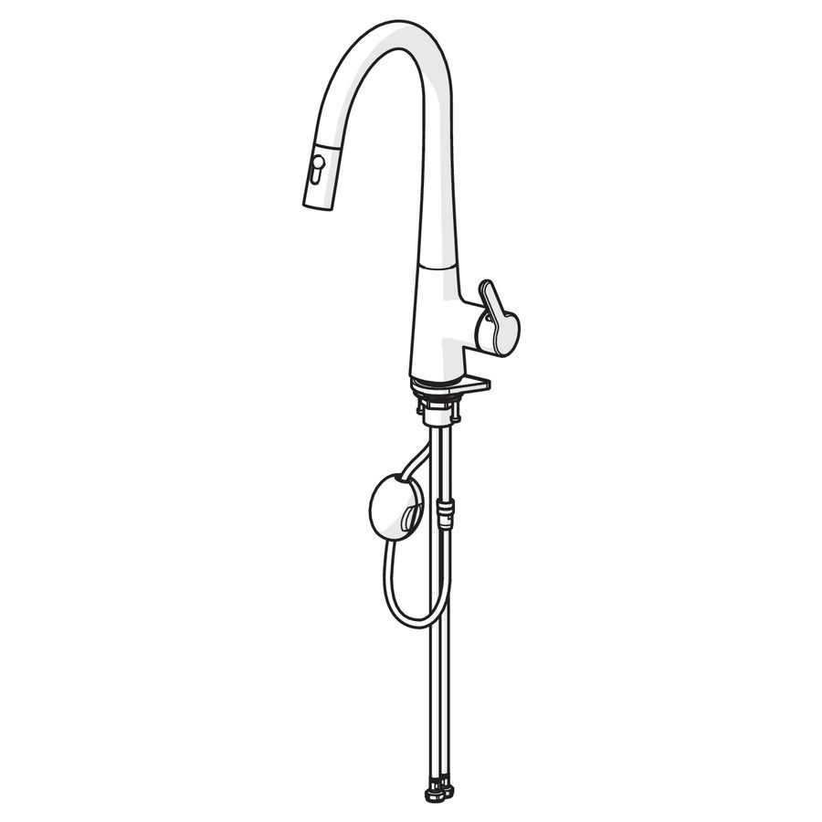 Keukenkraan Eengreeps zijbediend brass Mat zwa 5136228333