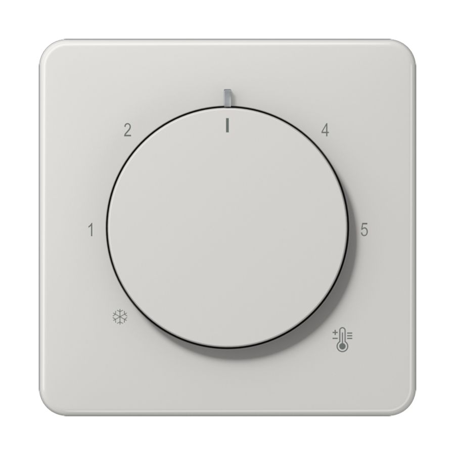 Thermostaatafdekking CD slagvast lichtgrijs