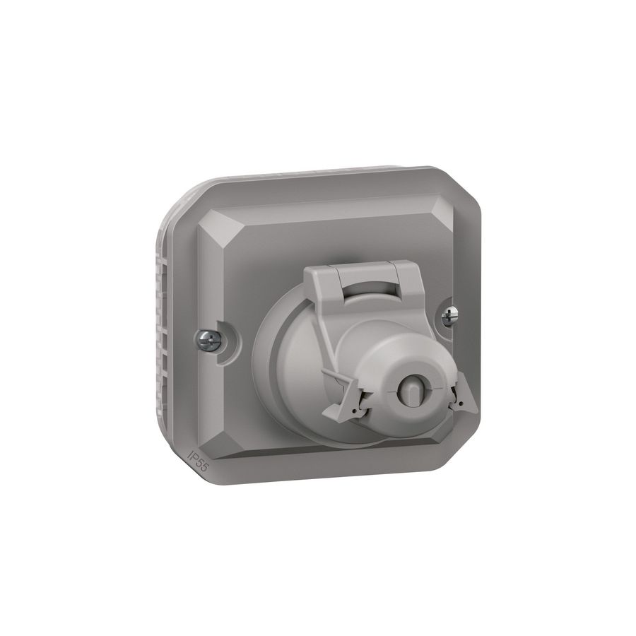 Adapter RJ45 mechanisme grijs Plexo