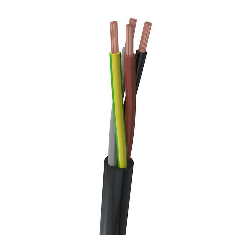 RolA 100m. VMvL (H05VV-F) Eca 4G1,5mm² zwart -R100