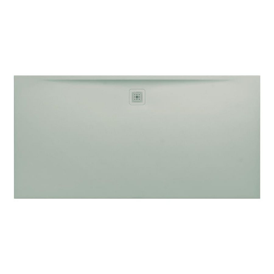 Douchevloer 2000x1000mm rechthoekig light grey Marbond composiet afvoer aan lange zijde