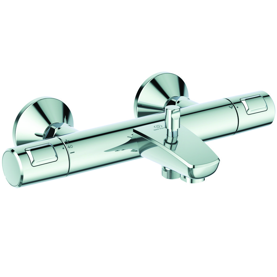 Badthermostaat met omstel CERATHERM T25 chroom cool body 150mm incl. S-koppeling
