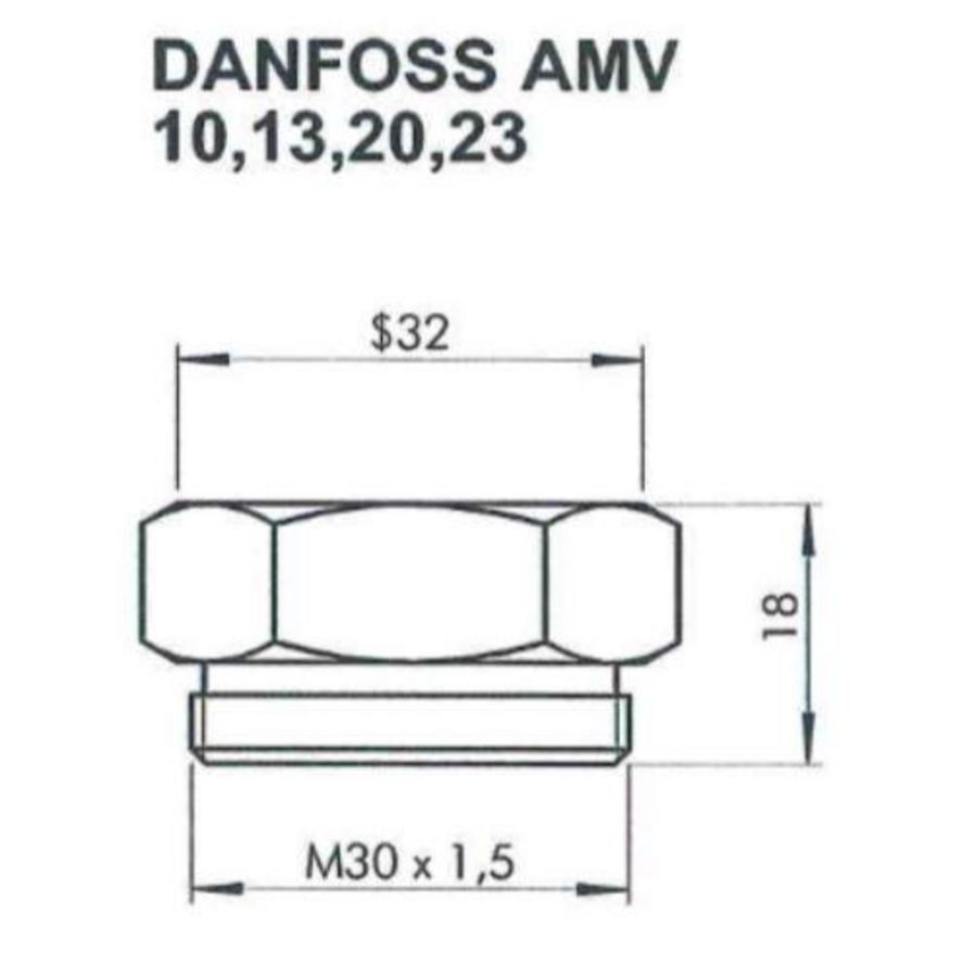 Adapter KT/KTM DN 15-50 Danfoss AMV 10 13 20 23