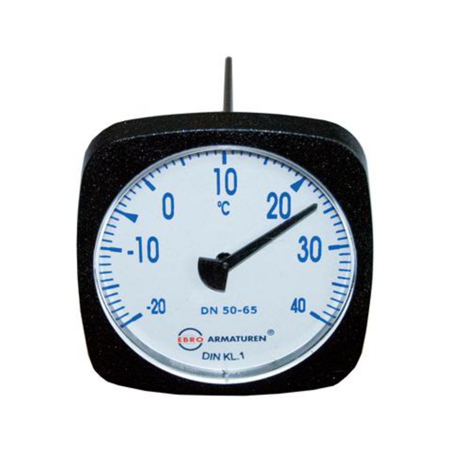 Bimetaalthermometer warm water 0gr.C +120gr.C DN20 -DN32