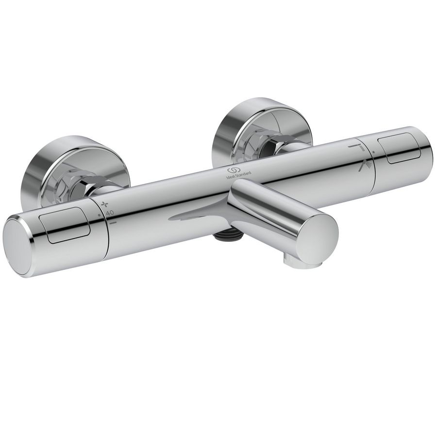 Badthermostaat met omstel CERATHERM T25N chroom cool body 150mm incl. S-koppeling