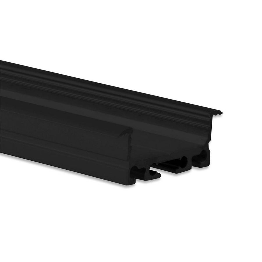 Invoeg profiel PN5 L=2mtr. plat/vleugel zwart RAL9005