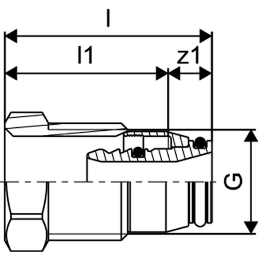 Schroefkoppeling Smart Radi 16x2mm-1/2"bt. tbv Danfoss radiatorafsluiters