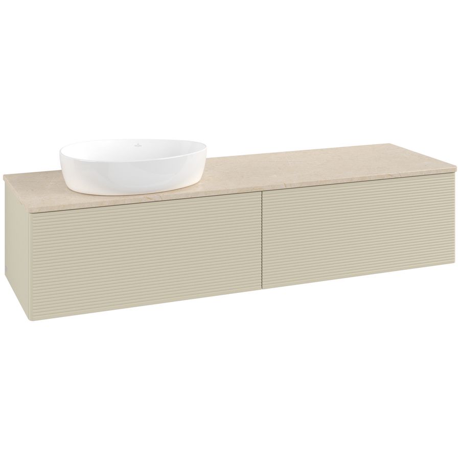 Wastafelonderkast Antao 1600x360x500mm S.Grey Matt Lacquer K37113HJ